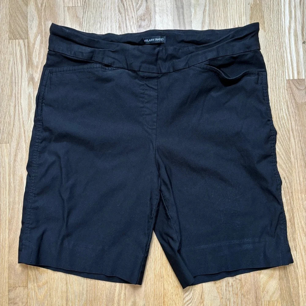 Hilary Radley Pull On Black Bermuda Shorts